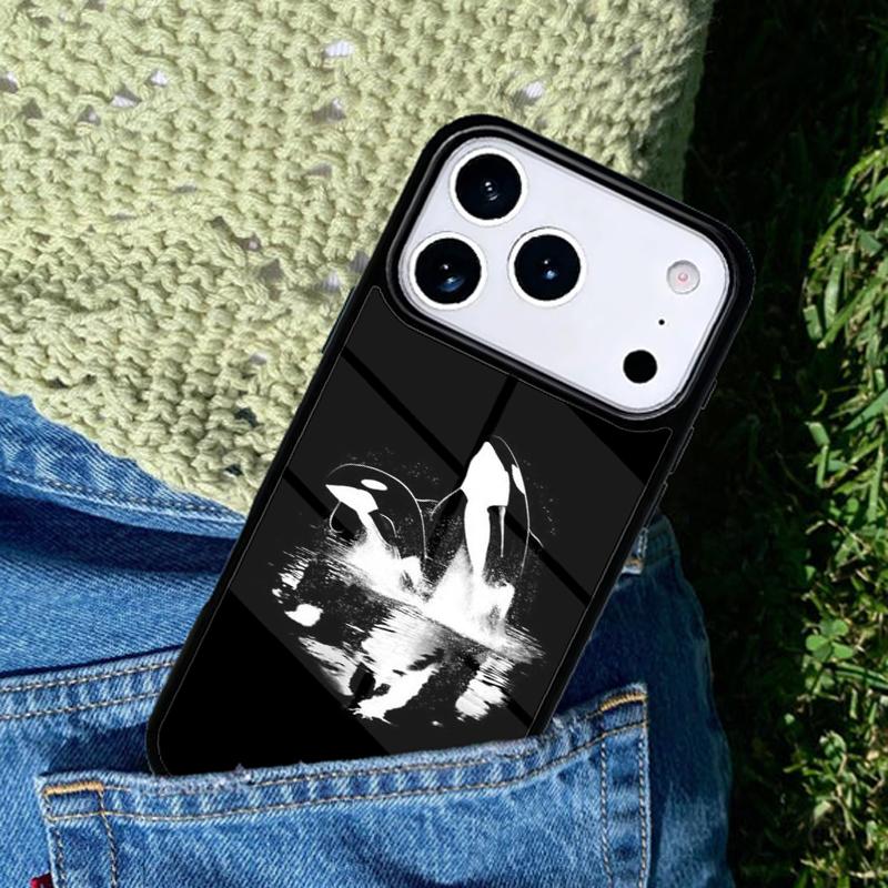 Чехол для телефона Косатка Орка Для iPhone 17 AIR 16 Pro Max 15 14 Pro 11 12 13 Ударопрочный Силиконовый Чехол