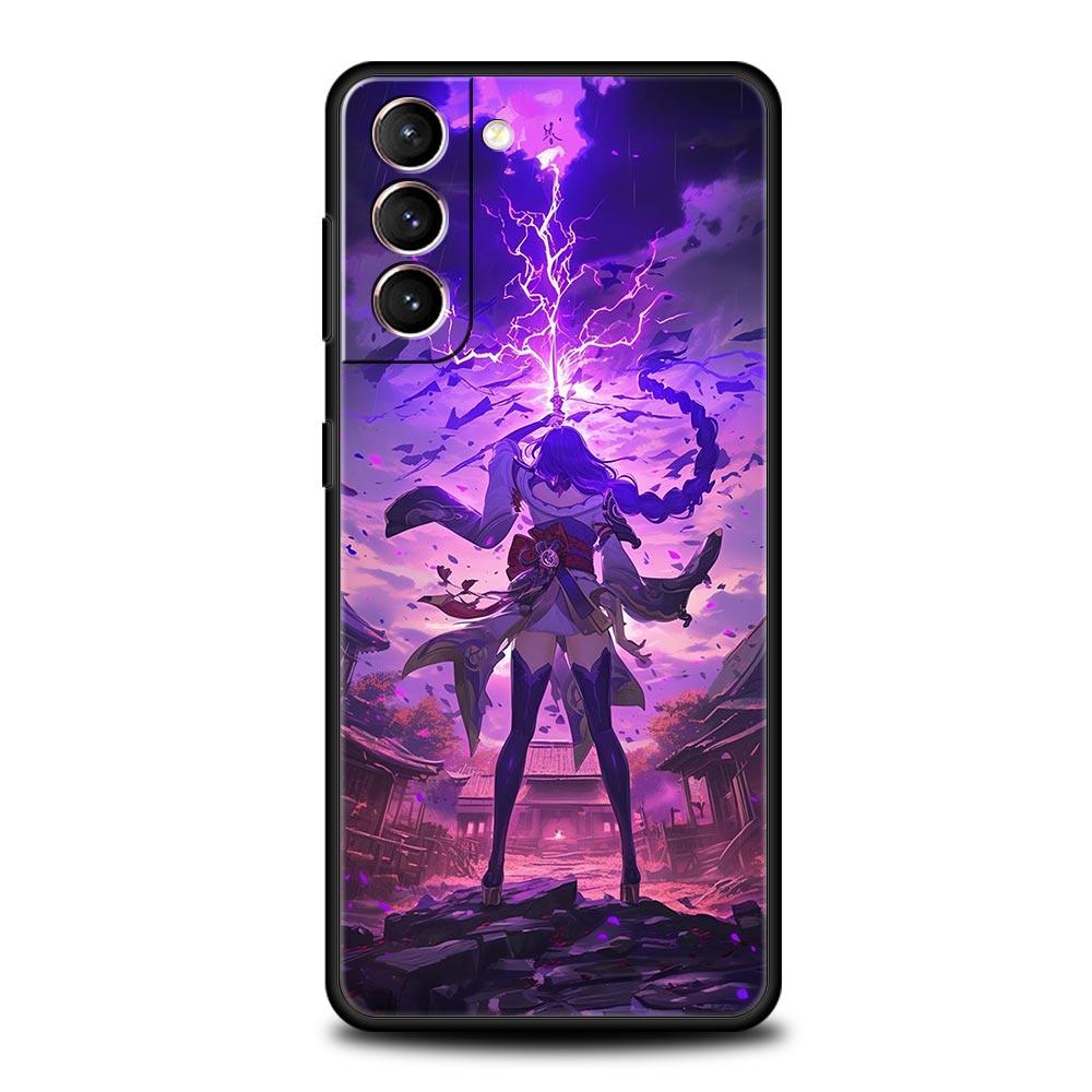 Мягкий чехол для телефона Raiden Shogun Genshin Impact для Samsung Galaxy S25 Edge S24 Plus S23 FE S22 S21 S20 Ultra 5G S10 Защитная крышка