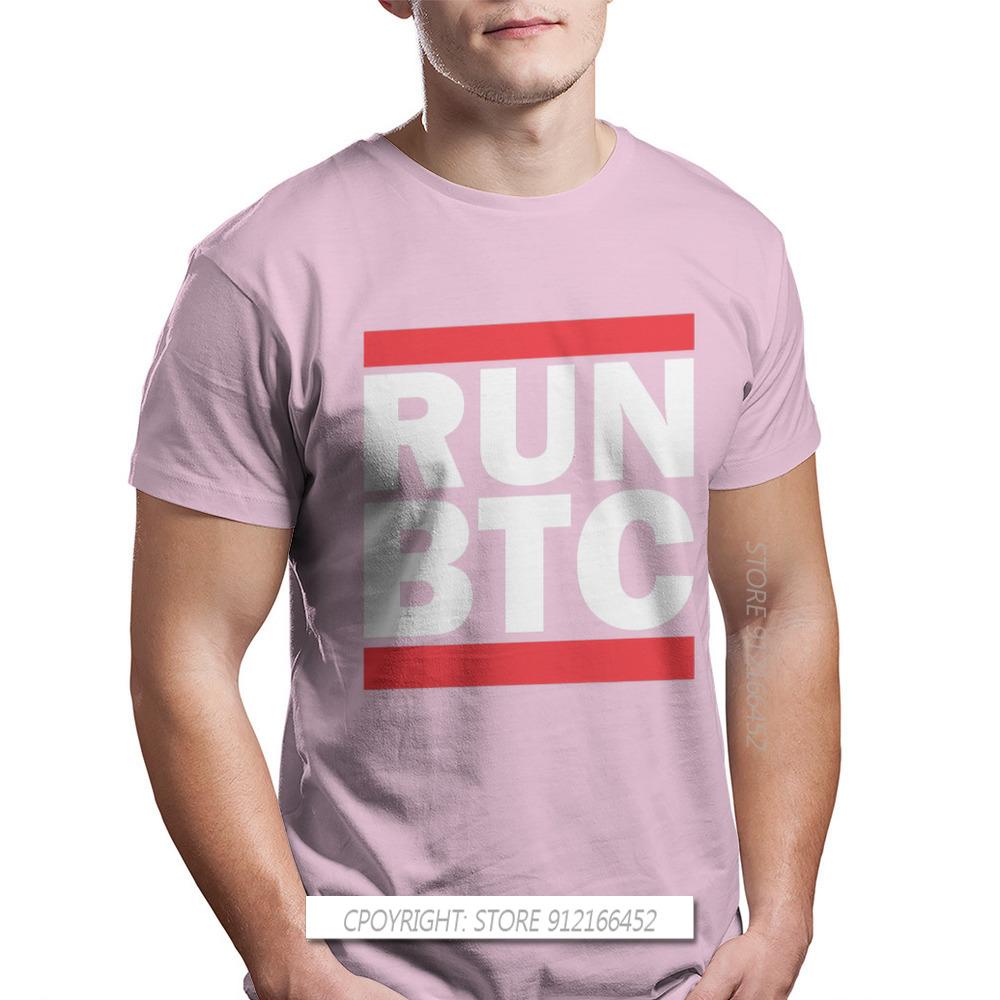 Bitcoin Cryptocurrency Miners Meme Oneck Tshirts Run Btc Distinctive Unisexs T Shirt Funny Tops Size Xs3xl