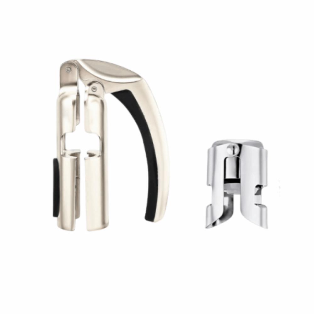 Ergonomic Handle Champagne Bottle Opener Zinc Zinc Zinc Alloy Champagne Cork Remover Kitchen Sparkling