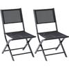 Set of 2 Modulo Chairs with Black Aluminum Structure Wilsa Garden