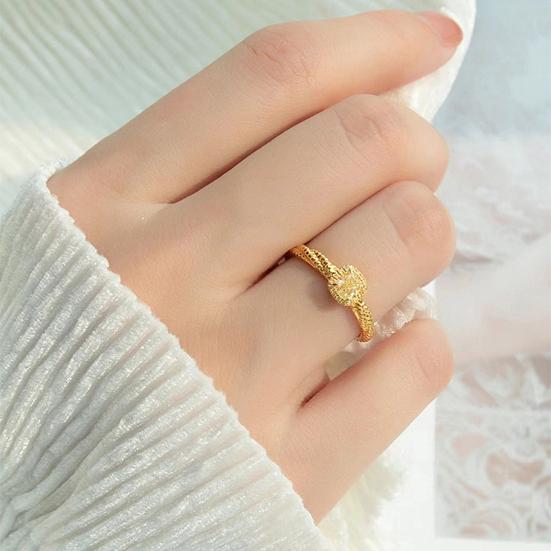 Кольцо с искусственным желтым кристаллом и инкрустацией со стразами, регулируемое кольцо на палец для свадебной вечеринки