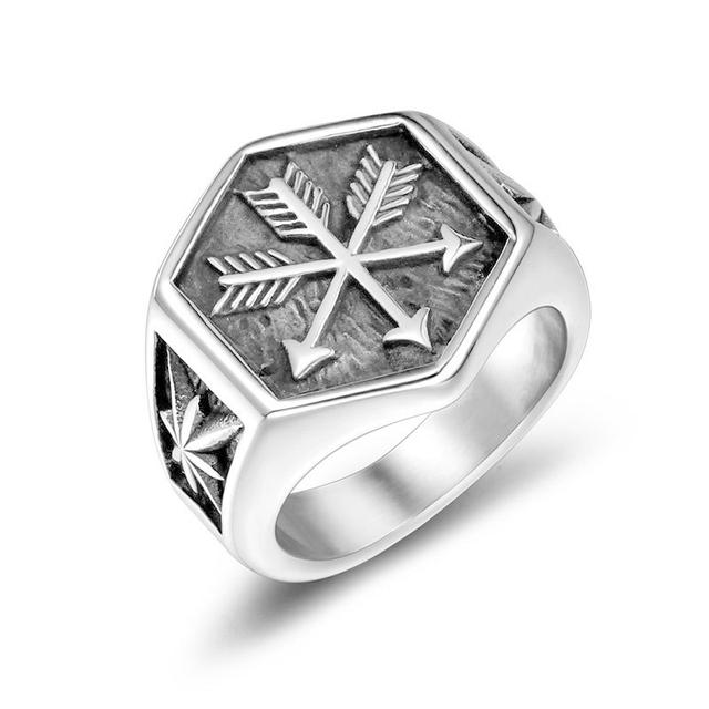 Винтажные рунические печатки викингов, скандинавские кольца для мужчин, властные панк-нордические амулеты, ювелирные изделия