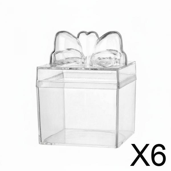 Candy Box Gift Container with Lid, Transparent Polypropylene, Clear And Compact