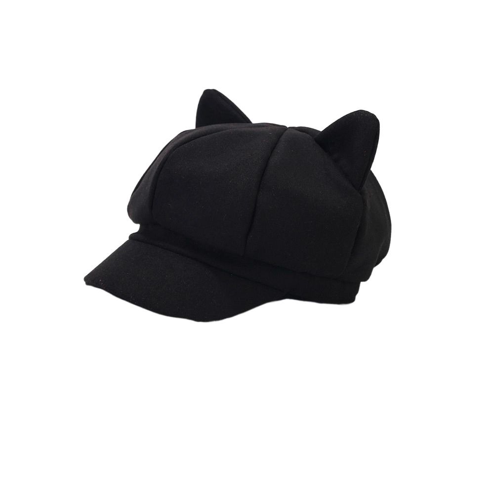 Warmer Beret Hat Short Eaves Duck Tongue Cap Autumn Winter Hat Octagonal Cap  Women Ladies Girl