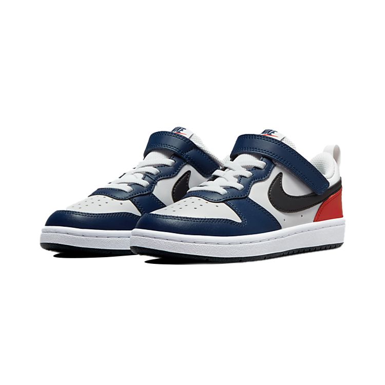 Nike Court Borough Low 2 PS Белый Темно-синий Черный Красный DO7447-101