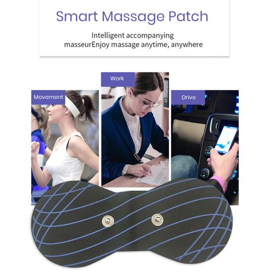 Массажная подушка для шеи, мини-портативный импульсный интеллектуальный многорежимный массажер для мужчин и женщин, электрический массажер для плеч и спины, патч для фитнеса и тренировок