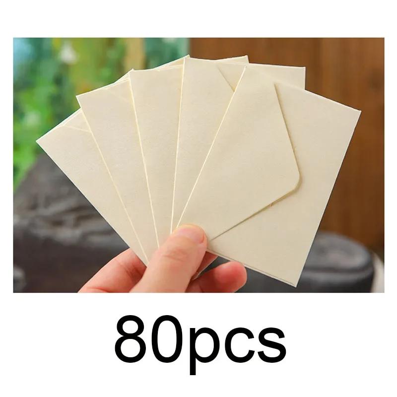 20/40/80 шт. классические белые, черные крафт-пустые мини-бумажные оконные конверты, свадебные приглашения, подарочный конверт