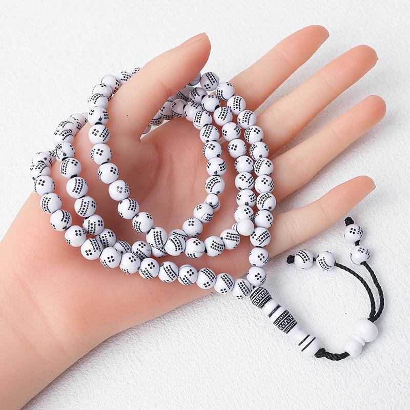 Ручная работа 8 мм 99 бусин Имитация дерева Тасбих - Исламский молитвенный четки