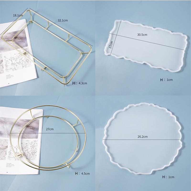 Силиконовая подставка для литья из смолы, металлический кронштейн, кристаллическая форма для эпоксидной смолы, сделай сам