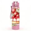 1PC Strawberry Cake Sweet Dessert Print 750ml Color Plastic Sports Water Bottle Leakproof Flip Straw Lid Suitable for Sports Office Home Use