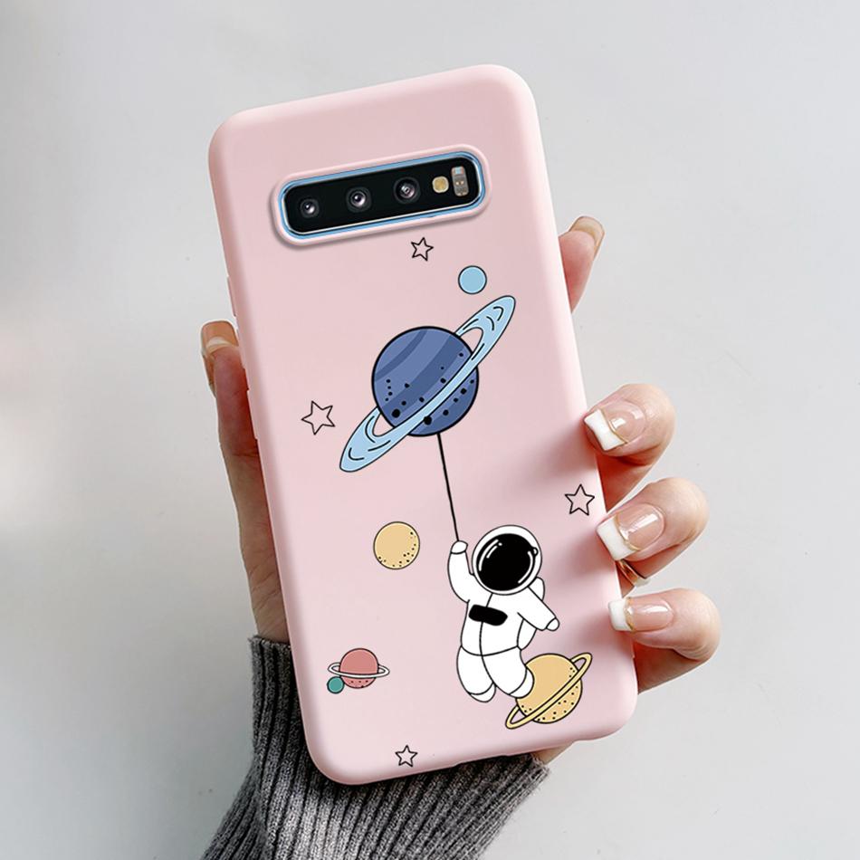 For Samsung Galaxy S10 Plus Case SM-G975F Astronaut Phone Cover For Samsung S10 S10E SM-G973F SM-G970F S 10 S10Plus S10e Bumper