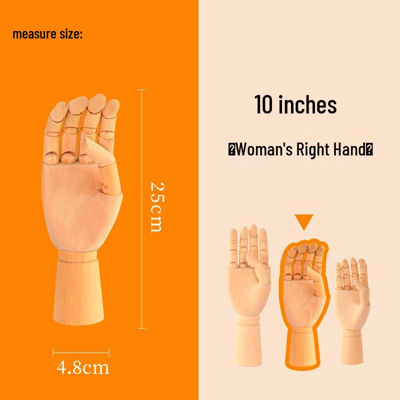 12" (30CM) Wooden Jointed Mannequin - Art Model & Home Decor