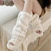 Thickened Furry Leg Warmers Plush Long Tube Sock Soft Sweet Knee High Girls Socks  Autumn/Winter