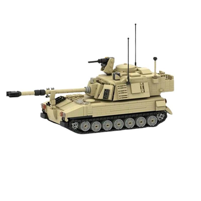 1:35 масштаб военный строительный блок M109 гусеничная мобильная артиллерийская установка кирпичная сборка модель коллекция дисплей головоломка детские игрушки подарки
