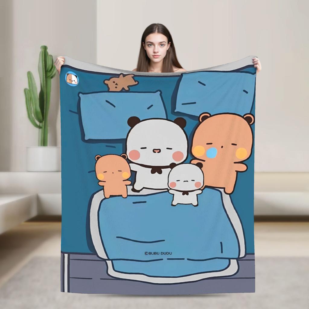 Soft BlanketGirls Boys Camping Bubu Dudu Flying Throw Blanket Flannel Bedspread For Couch Chair Sofa Bed Fashion Sofa Bed Cover