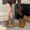 2025 осень новые ретро меладно увеличивающие рост модные ботинки модные универсальные западные трендовые дизайнерские короткие ботинки