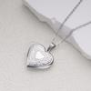 Stainless Steel Silver & Gold Women's Heart Photo Frame Locket Necklace