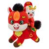 Cute Horse Stuffed Animal PP Cotton Filling Zodiac Doll Gift Plush Mascot Toys  Chinese New Year