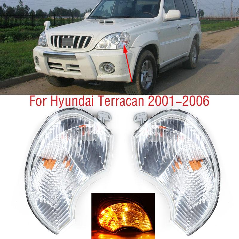 For Hyundai Terracan 2001 2002 2003 2004 2005 2006 Car Front Bumper Headlight Headlamp Side Marker Corner Turn Signal Light