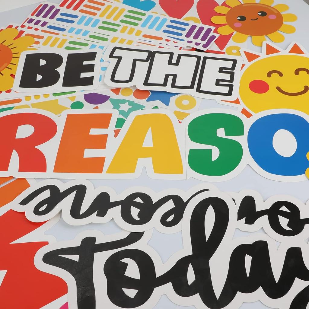 Classroom Bulletin Board Decoration Set Welcome Banner Wall Door Decor Colorful Classroom Decorations for Kindergarten Preschool Elementary Middle