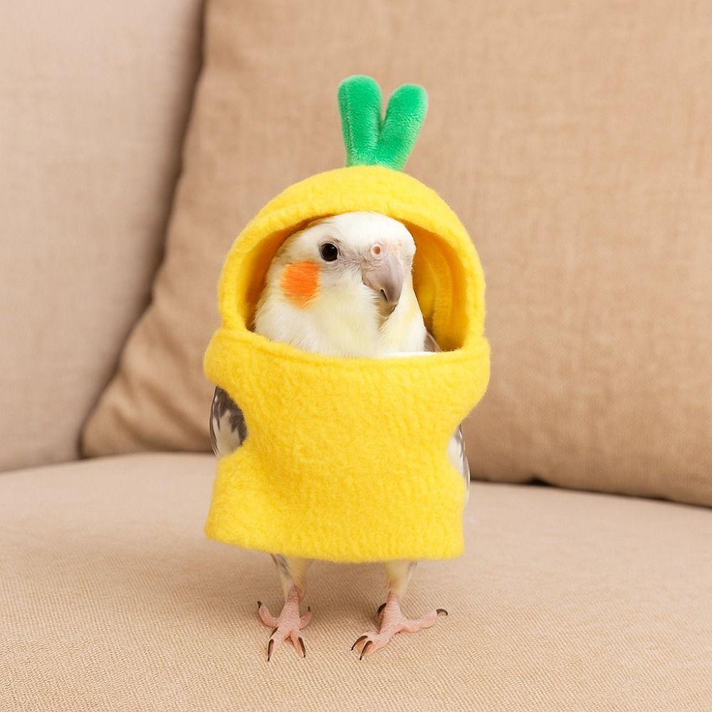 Windproof Bird Transform Clothing Soft Parrot Flight Suit Cute Pineapple Bird Clothes Pet Show