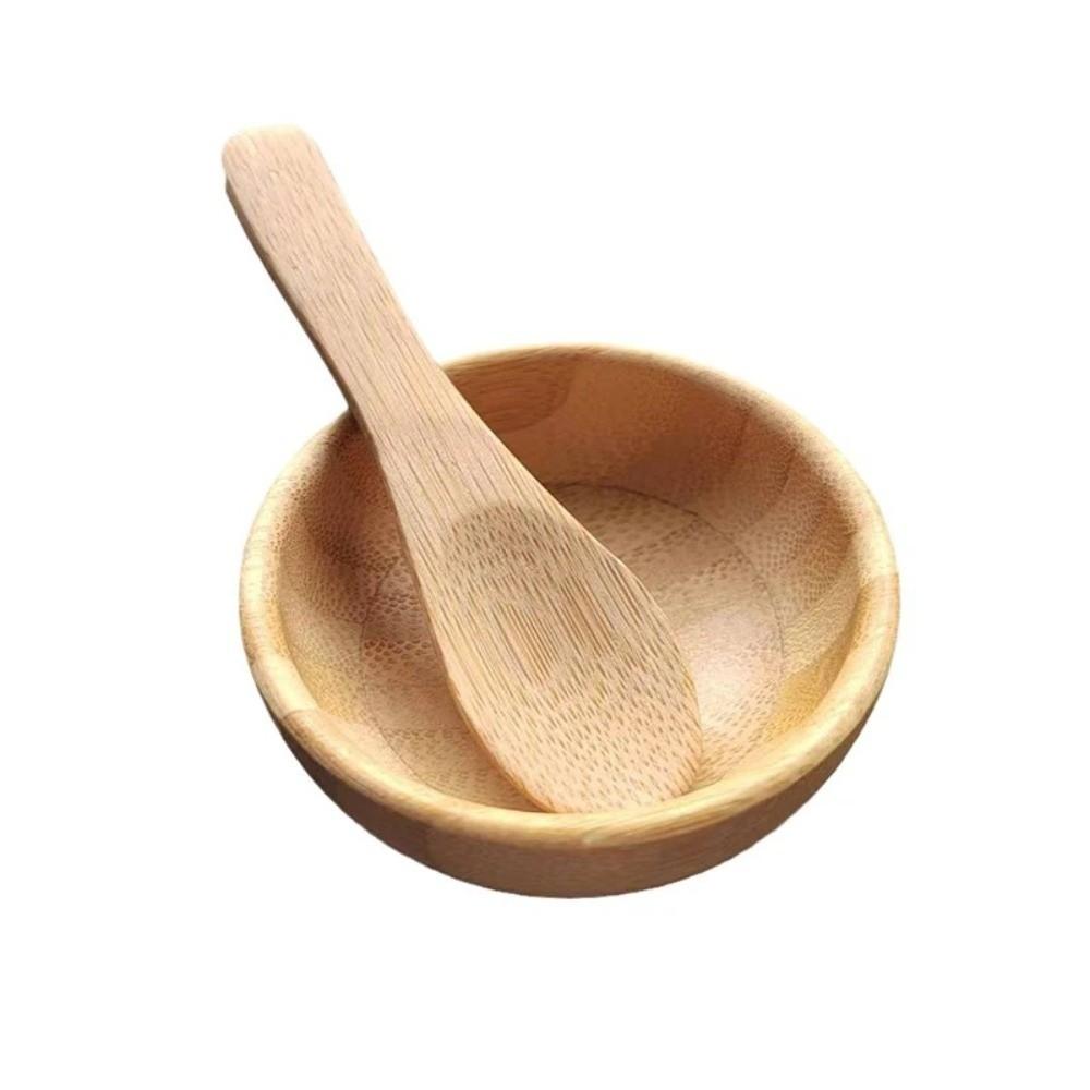 Bamboo Wood Mask Bowl Sleek Mud Mask Application Tool Bamboo Spatula Spoon Mud Mask Application