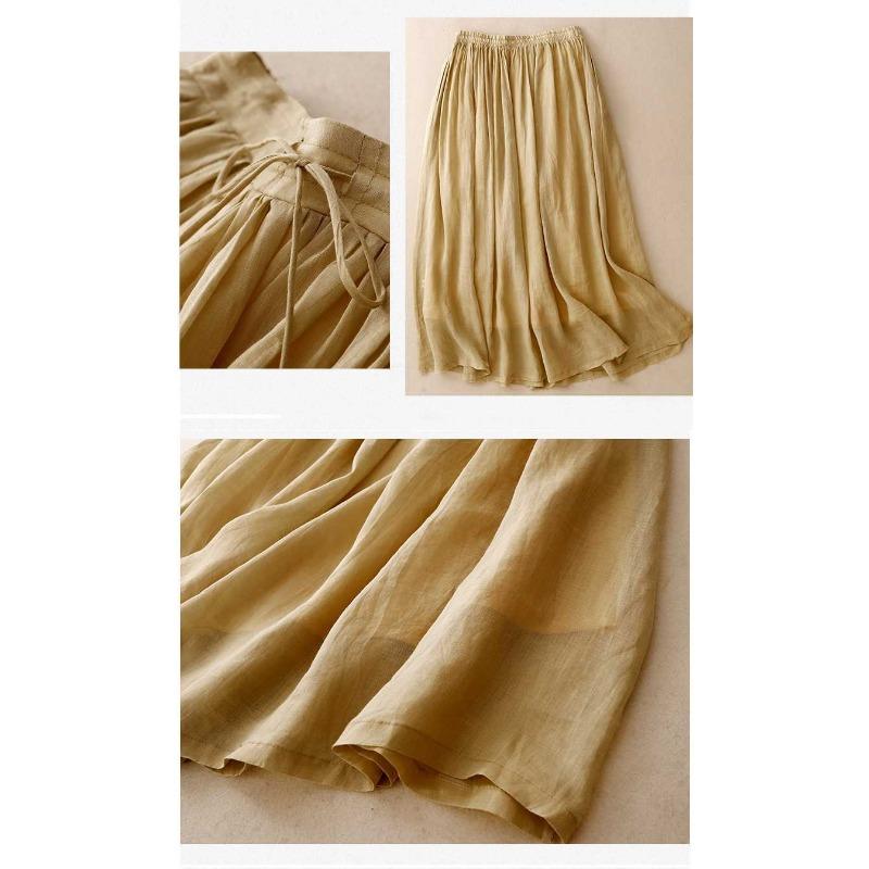 Свободная двухслойная юбка с эластичной талией и широкими штанинами