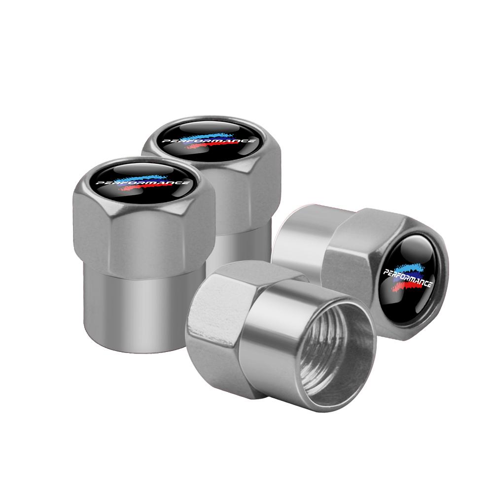 AAAPD1 4Pcs Metal Car Wheel Tire Valve Stem Cap Auto Air Stem Cover Accessories For Bmw Performance M E46 E90 E60 F30 F10 E36 G20 X2 X5
