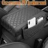 Car Armrest PU Leather Mat With Side Storage Pockets Suitable For Sedans And SUVs Automotive Interior Accessories