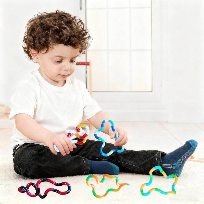 Sensory Fidget Toys Multicolor Quiet Twisty Fidget Toys For Adult, Anxiety Stress Relief,, Twist, Chain Spinner Alternative Gift
