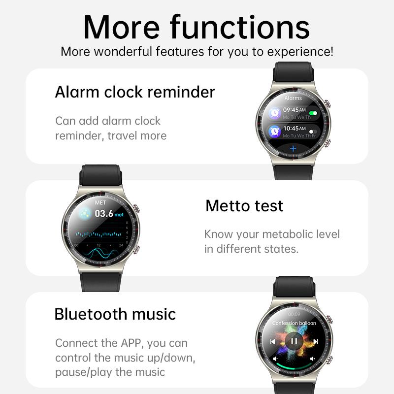 2025 Новые модернизированные 1,43-дюймовые Amoled HD смарт-часы с пульсометром, артериальным давлением, ЭКГ+ВСР, мониторингом здоровья, спортивными и фитнес-умными часами