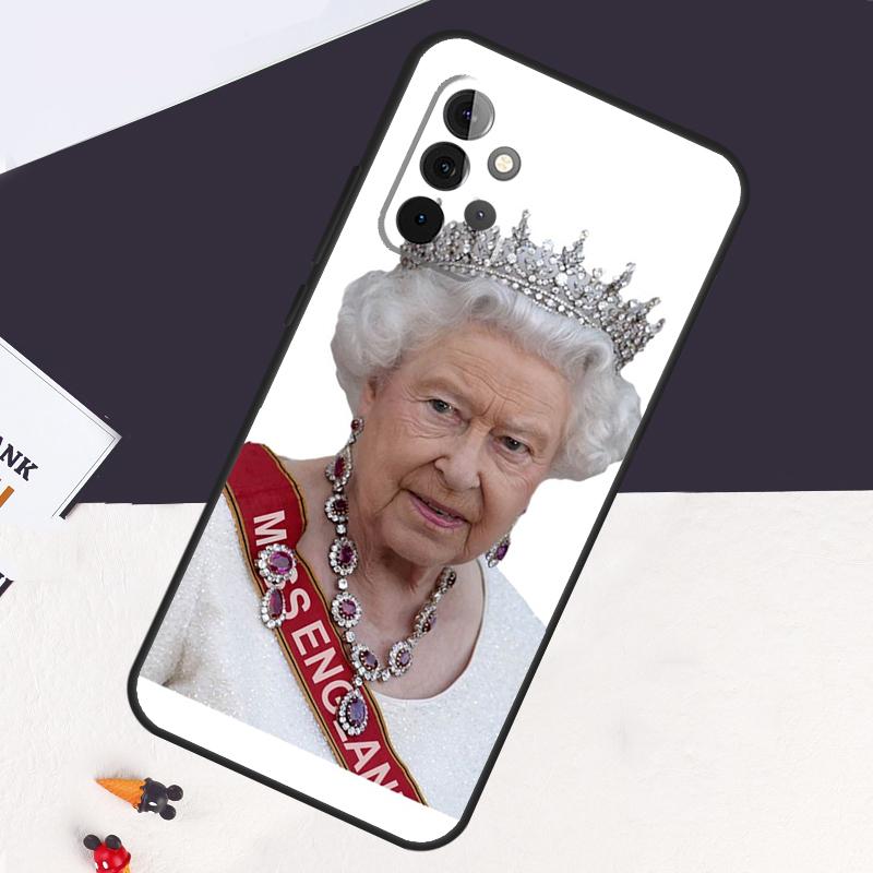 England Queen Elizabeth II Case For Samsung Galaxy A05 A06 A26 A16 A56 A36 A22 A32 A52 A54 A34 A14 A55 A15 A53 A33 A35