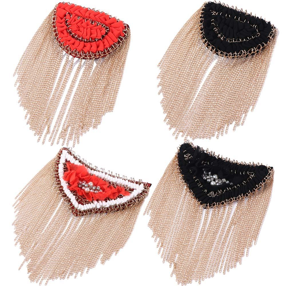 Pin Tassel Chain Shoulder Board Badge Shoulder Brooches Western-style clothes