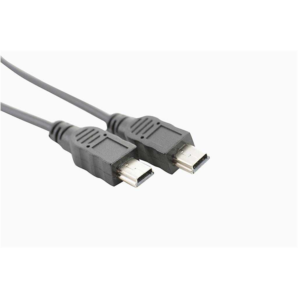 Mini USB 1 To 2 Y Splitter Cable USB 2.0 Mini 5-Pin Female To Double 2 Male Converter High Speed Charging Cable Cord