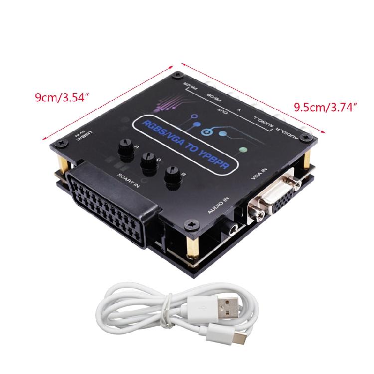 RGBS VGA SCART в YPBPR Компонентный Конвертер SCART VGA Композитный Порт для MD/для