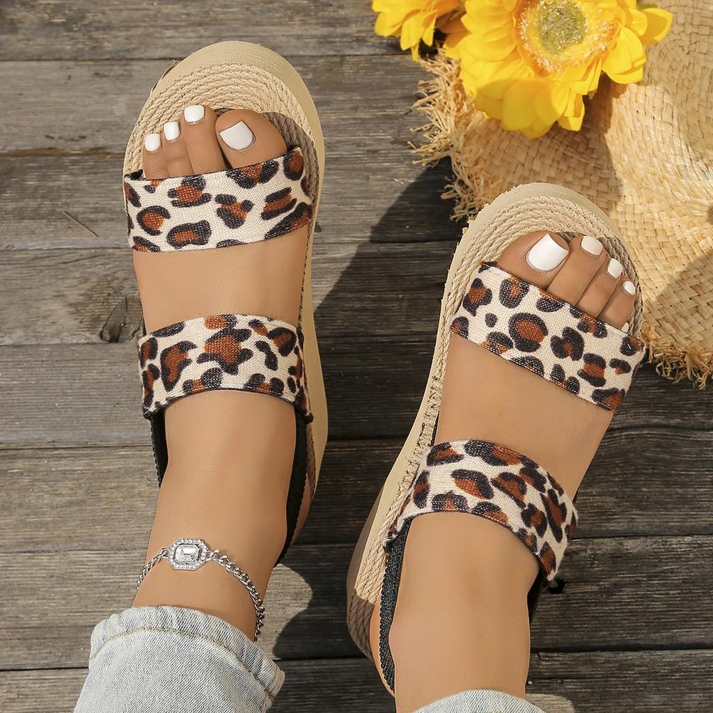 Женские минималистичные босоножки на танкетке с ремешком на щиколотке, однотонные туфли для женщин с открытым носком, босоножки на толстой подошве