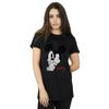 Disney Womens/Ladies Mickey Mouse Distressed Ponder Cotton Boyfriend T-Shirt