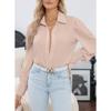 YYFS Women's Fashion Casual Spring Fall Long Sleeve POLO Neck Blouses & Shirts