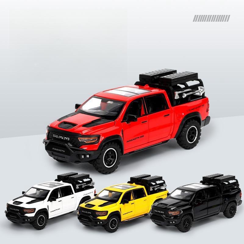 1/32 Dodge RAM MAMMOTH пикап игрушечная машинка миниатюрная литая металлическая модель внедорожника инерционный механизм со звуком и светом коллекция подарок мальчику