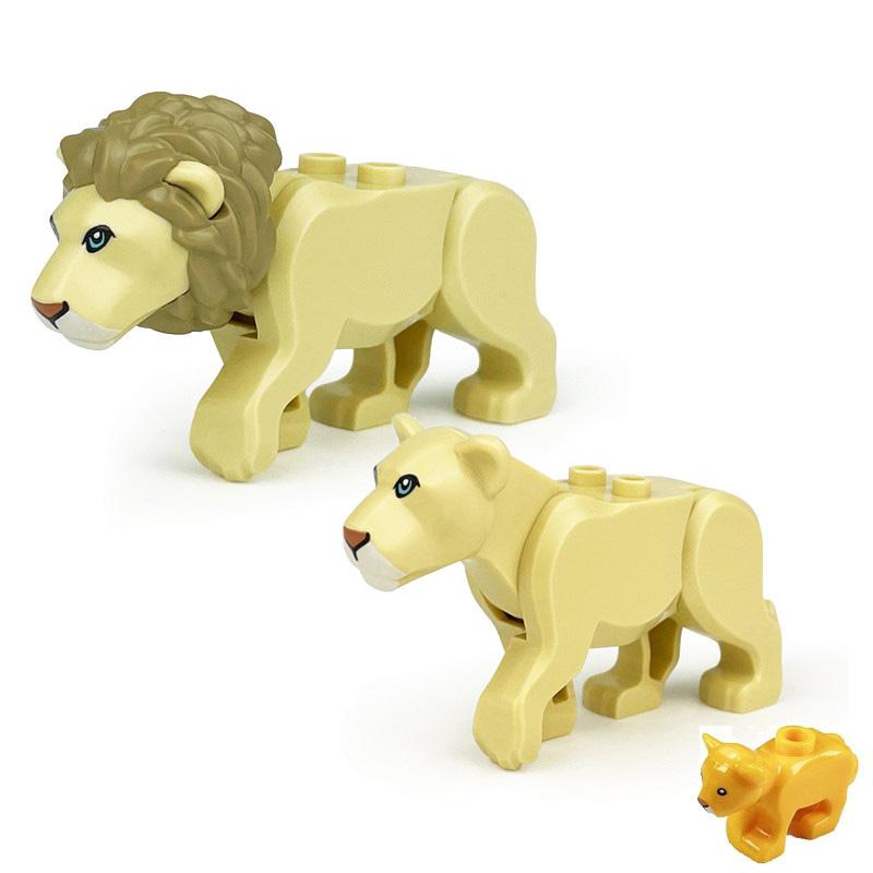 Конструктор MOC Животные Зоопарк Слоны Тигры Шимпанзе Лось Медведи Овцы Верблюд Лошадь Крокодил Леопард Мини Декоративные Кирпичики T11