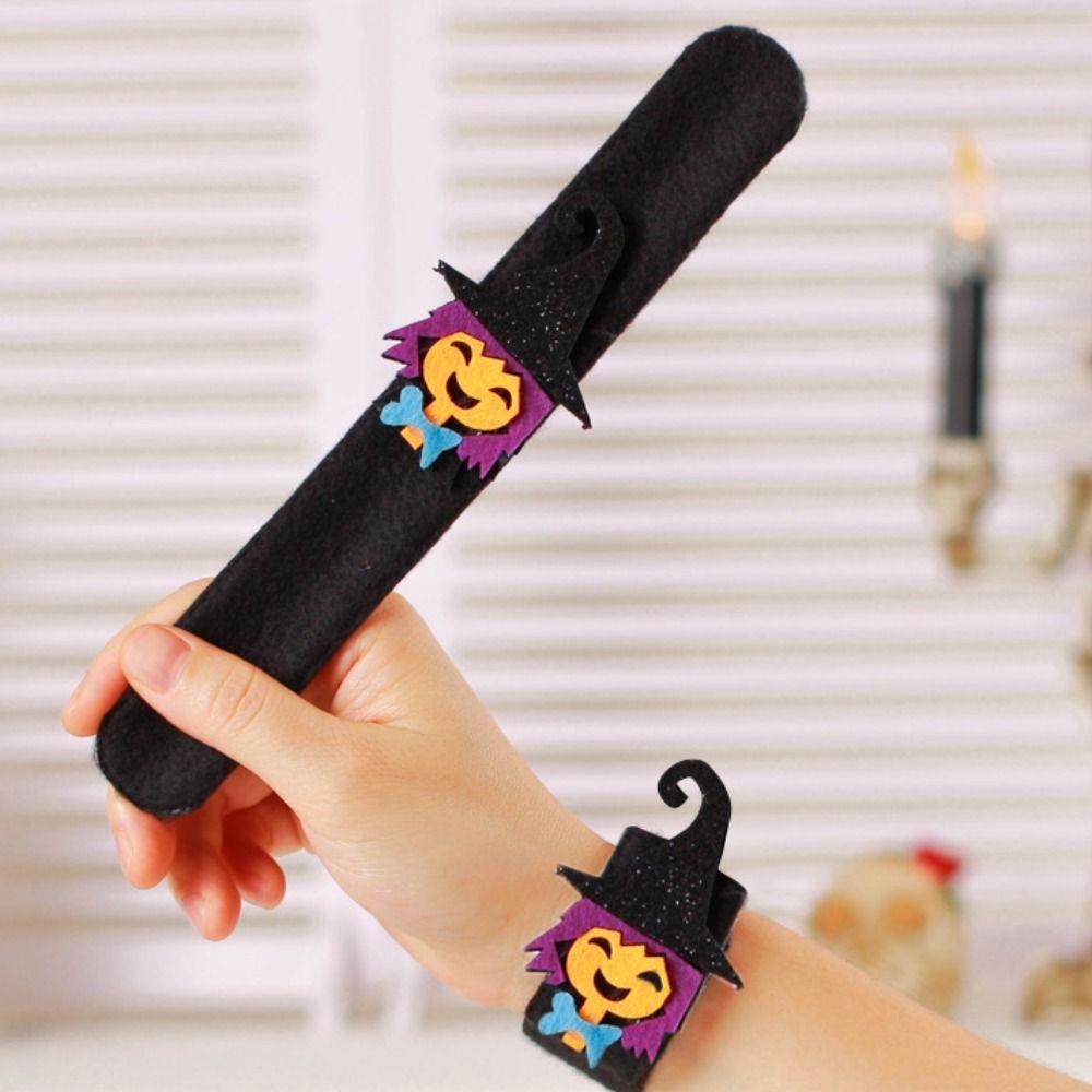Ghost Halloween Slap Bracelets Spider Hands Clap Circle Creative Pop Circle Wristband  Kids