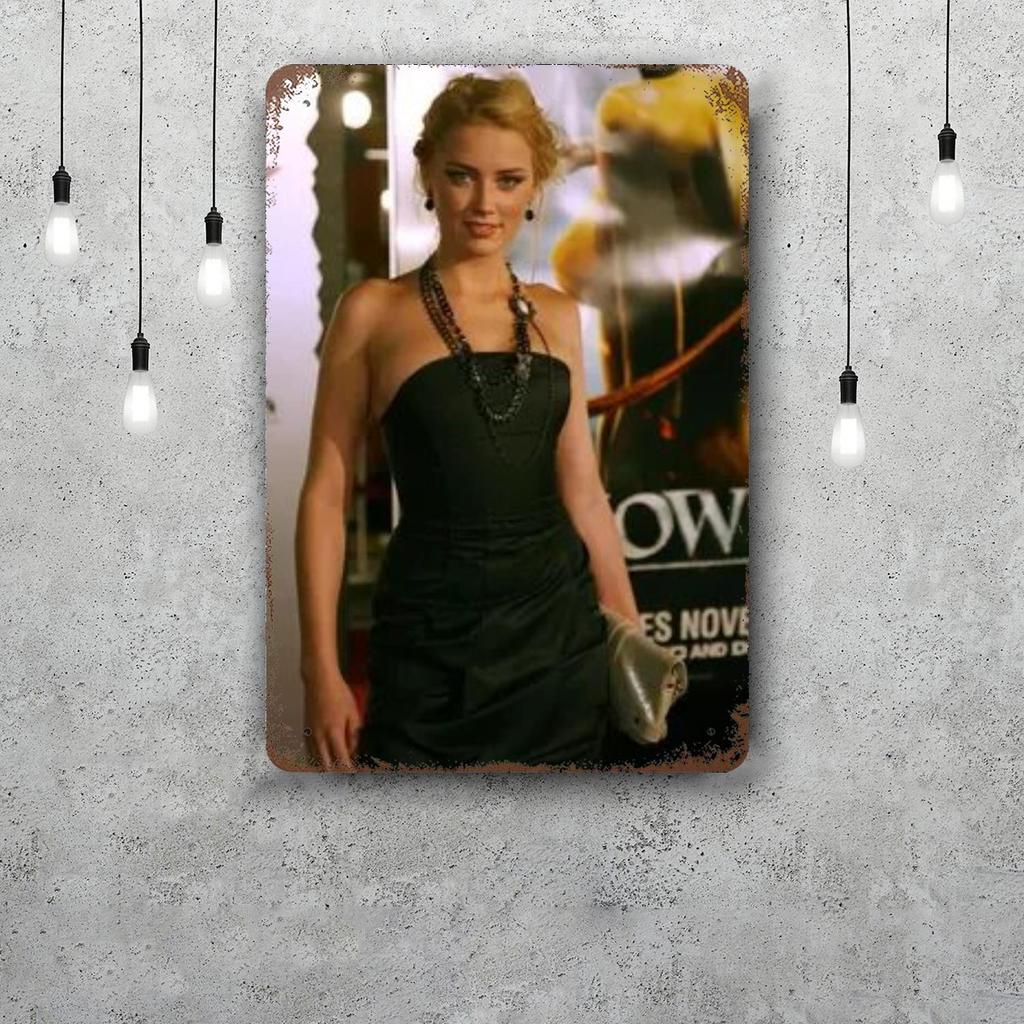 Amber heard Metal Signs wall decor Vintage Tin Signs Captain Metal Poster Decor for Bar Pub Club Wall Decoration