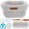 DIY Macrame Basket Kit for Beginners Cardboard Woven Basket Macrame Weaving Craft Supplies for Holiday Activities