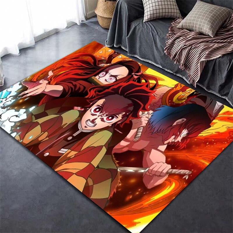 Devil's Blade аниме Demon Slayer Kimetsu ковер с 3D принтом домашний декор мягкий коврик для спальни детские игровые ковры для ползания для гостиной
