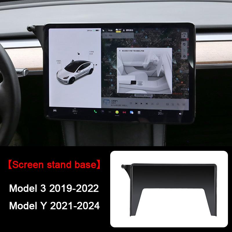 For Tesla Model 3 Model Y Juniper Car Central Control Screen Base Holder -2025 Up Mobile Phone Bracket Storage Box Stand