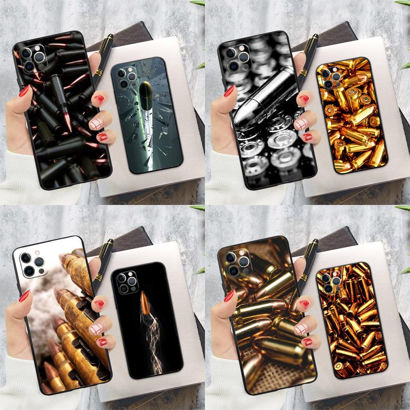 Чехол для телефона с коллажем из военных пуль для iPhone 16 15 14 13 12 11 Pro Max 12 13 Mini 7 8 16 Plus X XR XS Max