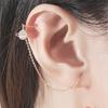 S925 Sterling Silver Earrings Actress Star Chain Ear Clip