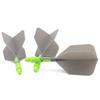 CUESOUL ROST T19 Shaft-Integrated Flight, Big Wing Shape, Two-Tone Color, S, Gray Flight + Light Green Shaft, Set of 3 (CS-AK5711-3S)
