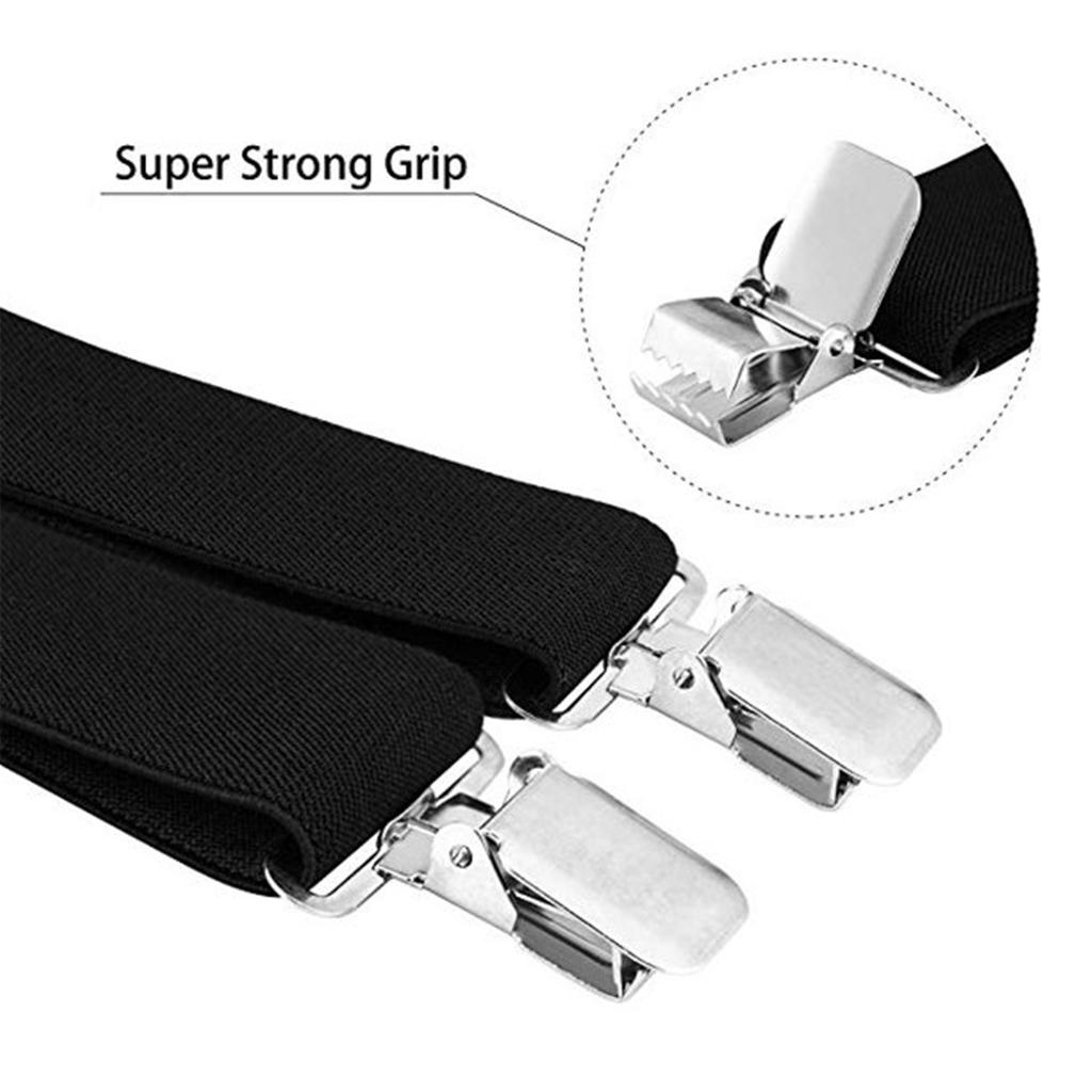 Подтяжки для мужчин, широкие регулируемые мужские подтяжки X-Back с прочным зажимом для работы